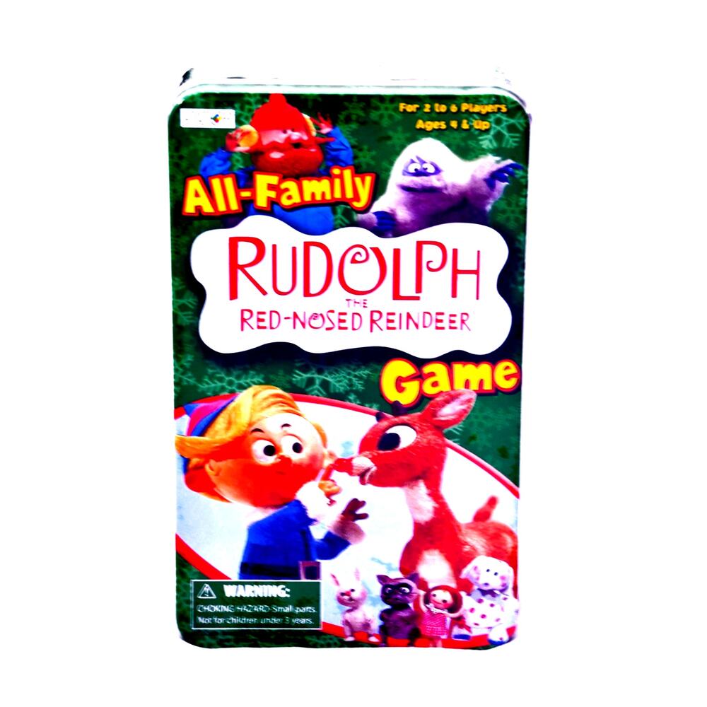 Patch Rudolph Red-Nosed Reindeer All Family Tin Game Sealed 2003 Christmas